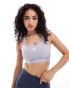 adidas Performance Techfit medium-support sports bra in grey