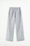 Long poplin trousers