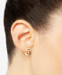 ფოტო #2 პროდუქტის Onyx Star Small Hoop Earrings in 14k Gold-Plated Sterling Silver, 0.5"