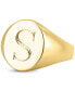 Initial Signet Ring in 14K Gold-Plated Sterling Silver