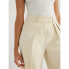 Scoop High Waist Pleated Wide Leg Crepe Pants 31.5" Inseam Women lvory Pullon 10