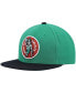 Фото #1 товара Men's Kelly Green and Black Boston Celtics Hardwood Classics Team Two-Tone 2.0 Snapback Hat