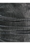 Parlak Tek Omuz Bluz Drape Detaylı Uzun Kollu