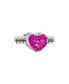 ფოტო #3 პროდუქტის Red Silver Be Mine Love Valentine Heart Crystal Spacer Bead Core Sterling Silver Fits European Charm Bracelet For Women