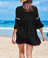 Women's V-Neck Flared Sleeve Cover-Up