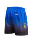 Фото #3 товара Men's Stephen Curry Royal, Black Golden State Warriors Ombre Name and Number Shorts