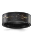 Stainless Steel Black IP-plated Inlay Band Ring
