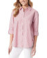 ფოტო #1 პროდუქტის Women's Amanda Striped Button-Front Shirt