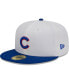 Фото #2 товара Men's White, Royal Chicago Cubs Optic 59FIFTY Fitted Hat