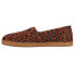 TOMS Alpargata Leopard Leather Wrapped Slip On Womens Brown Flats Casual 100167