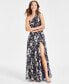 ფოტო #1 პროდუქტის Metallic-Floral One-Shoulder Gown