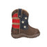 Фото #2 товара Roper Cowbaby American Patriot Round Toe Cowboy Infant Girls Brown Casual Boots