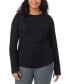 Plus Size Long-Sleeve Crewneck Thermal Top