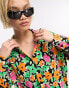 Фото #3 товара Only shirt co-ord in multi oversized floral