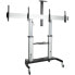 Фото #3 товара StarTech.com Dual TV Cart for 37-60in VESA TVs up to 110lb/50kg each - Height Adjustable TV Mount - Mobile Display Cart w/ Equipment Shelves - Rolling TV Cart on Wheels - Rolling TV Stand - 94 cm (37") - 152.4 cm (60") - 200 x 200 mm - 600 x 400 mm - -10 - 5° - Black