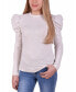 ფოტო #1 პროდუქტის Petite Puff Sleeve Knit Top