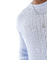 Weekday – Unisex – Grobmaschiger Strickpullover in Blassblau, exklusiv bei ASOS BLAU, S - EU 36-38 - фото #4