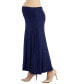 Фото #3 товара Womens Elastic Waist Solid Color Maternity Maxi Skirt