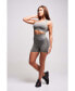 ფოტო #2 პროდუქტის Women's Marcella Recycled Asymmetric Sports Bra - Petrol Marl