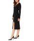 Women's Twisted Ribbed Knit Long-Sleeve Sweater Dress