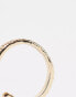 ASOS DESIGN Curve ring with snake design in gold tone