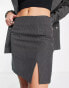 Extro & Vert super mini skirt in slate pinstripe co-ord