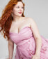 Trendy Plus Size Sweetheart-Neck Strapless 3D-Floral Gown, Created for Macy's