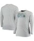 Фото #1 товара Men's Big and Tall Heathered Gray Philadelphia Eagles Practice Long Sleeve T-shirt