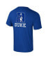 ფოტო #2 პროდუქტის Men's Duke Blue Devils Logo Lockup 2-Hit Active Blend T-Shirt