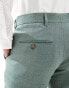 Selected Homme linen mix slim fit suit trousers in green Светло-зеленый мелированный, 46 - фото #4