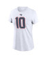 Women's Mac Jones White New England Patriots Player Name Number T-shirt