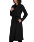 Фото #3 товара Women's Belted Wing-Collar Wrap Coat