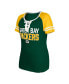 Фото #3 товара Women's Green Green Bay Packers Raglan Lace-Up T-shirt