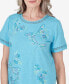 Women's Summer Breeze Dragonfly Embroidery Top