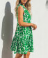 Фото #3 товара Women's Bright Tropics Sleeveless A-Shape Mini Beach Dress