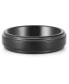 ფოტო #1 პროდუქტის Men's Step Edge Band in Black Ion-Plated Tantalum