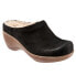 Фото #2 товара Softwalk Madison Plush S2268-004 Womens Black Narrow Clog Sandals Shoes 10