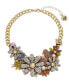 Фото #1 товара Betsey Johnson faux Stone Daisy Bib Statement Necklace