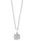 ფოტო #1 პროდუქტის EFFY® Diamond Halo 18" Pendant Necklace (1/2 ct. t.w.) in 14k White Gold