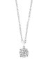 Фото #1 товара EFFY® Diamond Halo 18" Pendant Necklace (1/2 ct. t.w.) in 14k White Gold