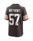 Фото #2 товара Men's Clay Matthews Brown Cleveland Browns Game Retired Player Jersey