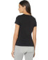 Lilla P 291004 Women's 1x1 Rib Short Sleeve Crew Neck T-Shirt Black Size LG