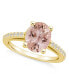 Фото #1 товара Morganite (2-1/2 ct. t.w.) and Diamond (1/4 ct. t.w.) Ring in 14K Yellow Gold