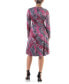 ფოტო #2 პროდუქტის Women's Long Sleeve Knee Length T-shirt Dress