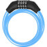 Anti -Theft -Roller und Fahrrad - Beepper - 60 cm Kabel - 4 -digit -Code - Blau
