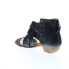Фото #6 товара Miz Mooz Chasen P41003 Womens Black Leather Strap Heeled Sandals Shoes 6