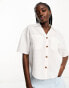 Фото #1 товара New Look cropped linen shirt in white