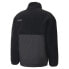 Puma Sherpa Full Zip Jacket Mens Black Casual Athletic Outerwear 84935301