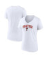 ფოტო #1 პროდუქტის Women's White Texas Tech Red Raiders Evergreen Campus V-Neck T-shirt