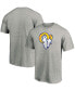 Фото #1 товара Men's Heathered Gray Los Angeles Rams Primary Logo T-shirt